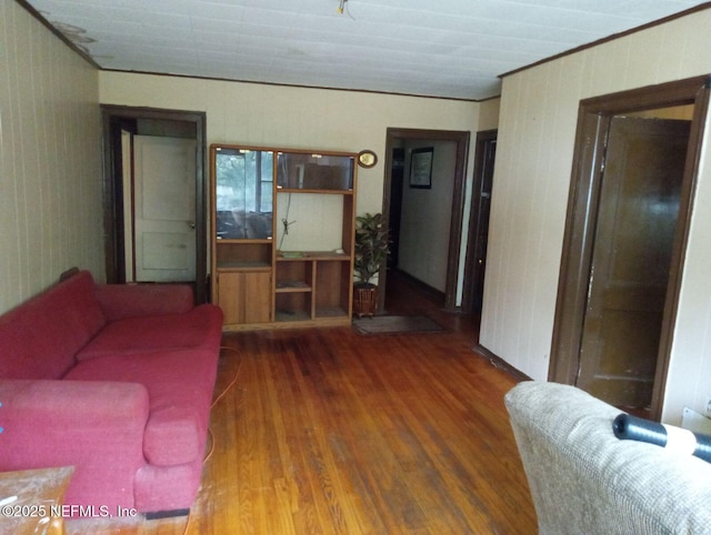456 Malcross Ave, Jacksonville, FL 32208 - living room with wood finished floors and crown molding