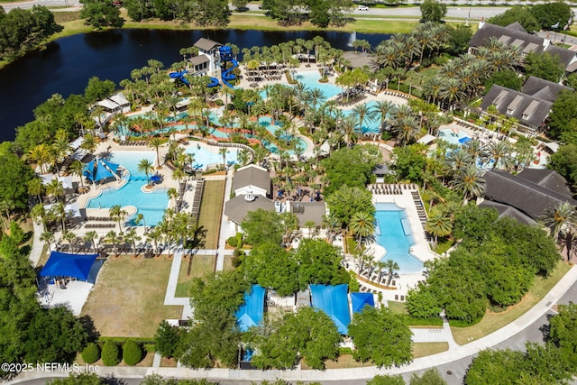 263 Forest Spring Dr, Ponte Vedra, FL 32081 - bird's eye view of a pool and a nearby body of water