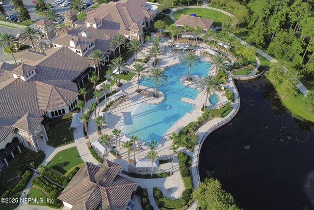 263 Forest Spring Dr, Ponte Vedra, FL 32081 - aerial view of property and surrounding area featuring a pool area