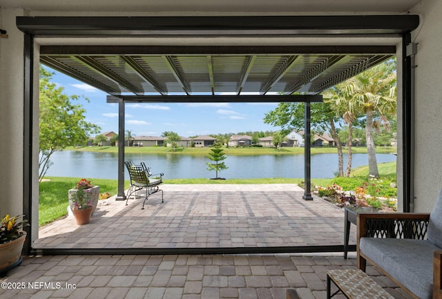 263 Forest Spring Dr, Ponte Vedra, FL 32081 - view of patio / terrace with a water view and a residential view