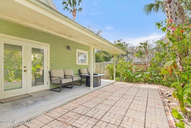 24 Sevilla St, Saint Augustine, FL 32084 - view of patio featuring french doors