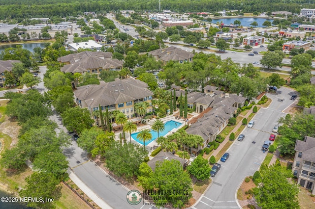 12700 Bartram Park Blvd Unit 1911, Jacksonville, FL 32258 - aerial view of property and surrounding area with a large body of water and a pool area