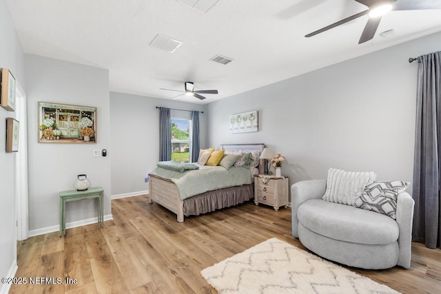 1252 Paradise Pond Rd, Saint Augustine, FL 32092 - bedroom with light wood finished floors, baseboards, and ceiling fan