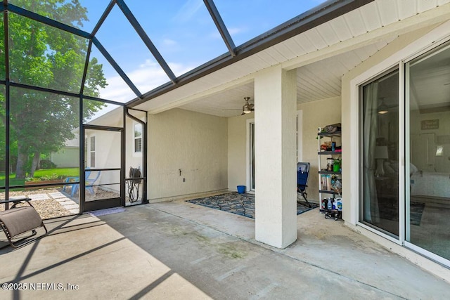 1252 Paradise Pond Rd, Saint Augustine, FL 32092 - unfurnished sunroom with a ceiling fan