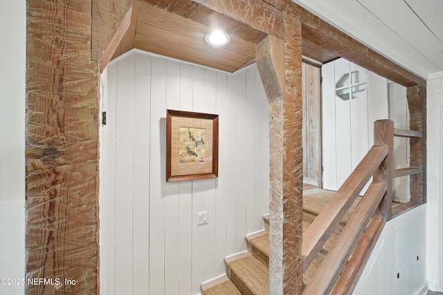 816 Ocean Front, Neptune Beach, FL 32266 - stairs featuring wooden walls