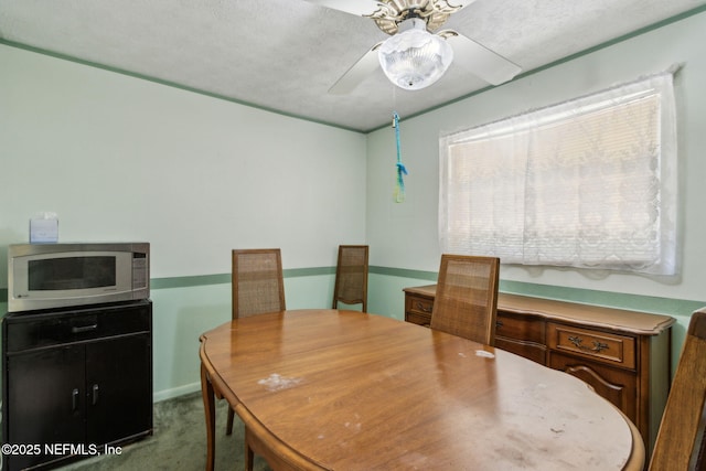 1073 Grove Park Ln, Orange Park, FL 32073 - dining space featuring a ceiling fan, carpet flooring, and plenty of natural light