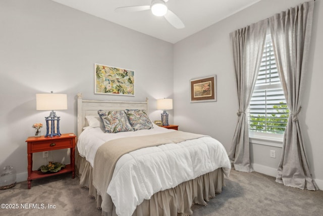 1787 Azalea St, Fernandina Beach, FL 32034 - carpeted bedroom with baseboards and a ceiling fan