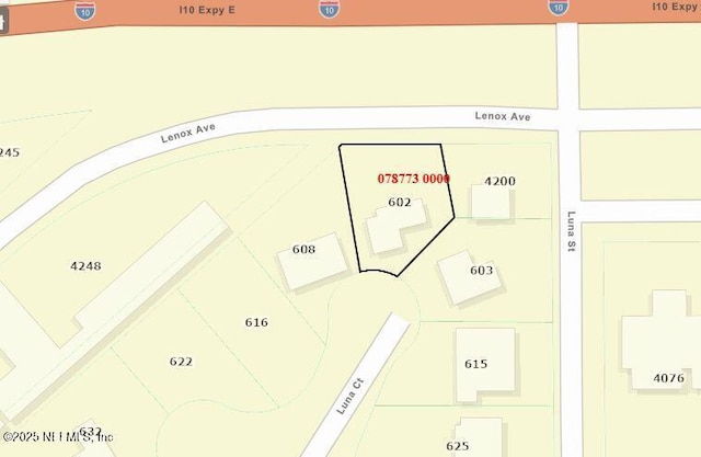 602 Luna Ct, Jacksonville, FL 32205 - map of parcels