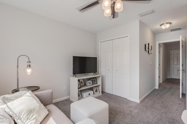 287 Richmond Dr, Saint Johns, FL 32259 - carpeted living room with ceiling fan and baseboards