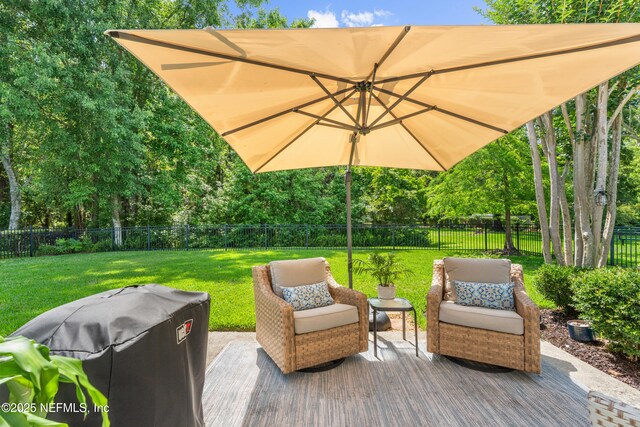 1500 Marsh Rabbit Way, Fleming Island, FL 32003 - deck with outdoor lounge area and a patio