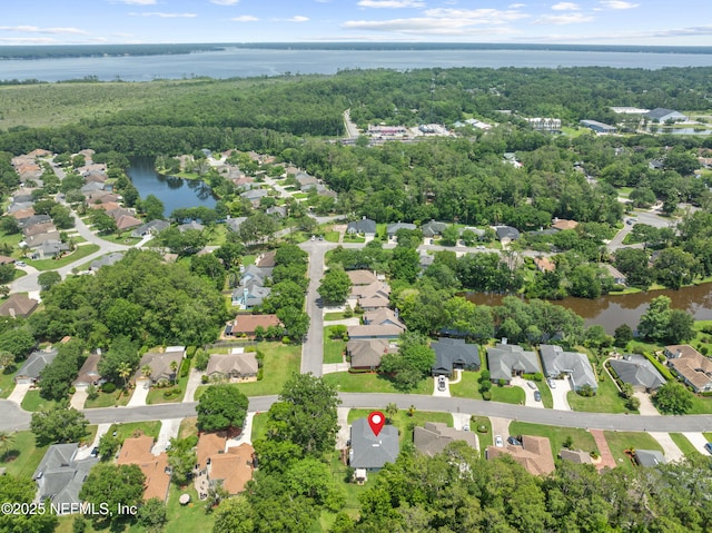 1500 Marsh Rabbit Way, Fleming Island, FL 32003 - aerial view of property and surrounding area featuring a nearby body of water and nearby suburban area