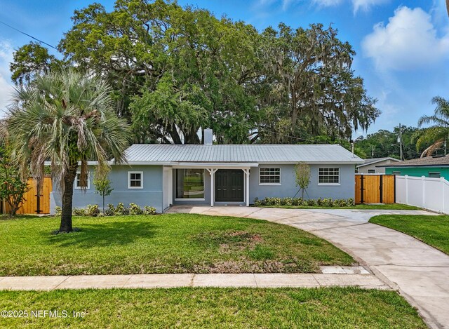 1233 Boca Grande Ave, Jacksonville, FL 32233 - ranch-style home featuring stucco siding, metal roof, and concrete driveway