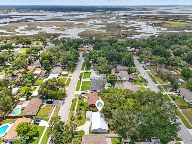 1233 Boca Grande Ave, Jacksonville, FL 32233 - aerial view of property and surrounding area with nearby suburban area and a large body of water
