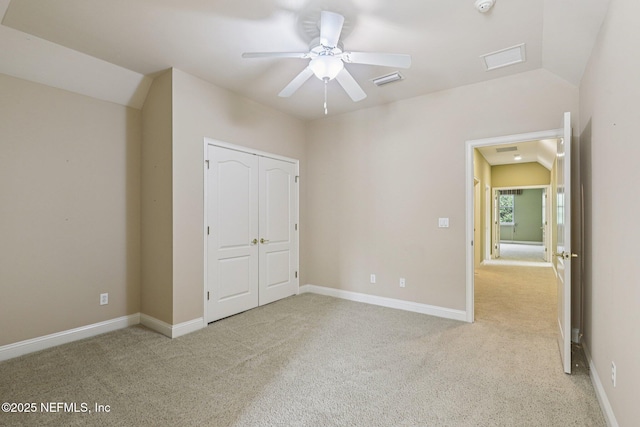 4640 Tuscan Wood Ct, Saint Augustine, FL 32092 - unfurnished bedroom with carpet floors, a closet, and ceiling fan