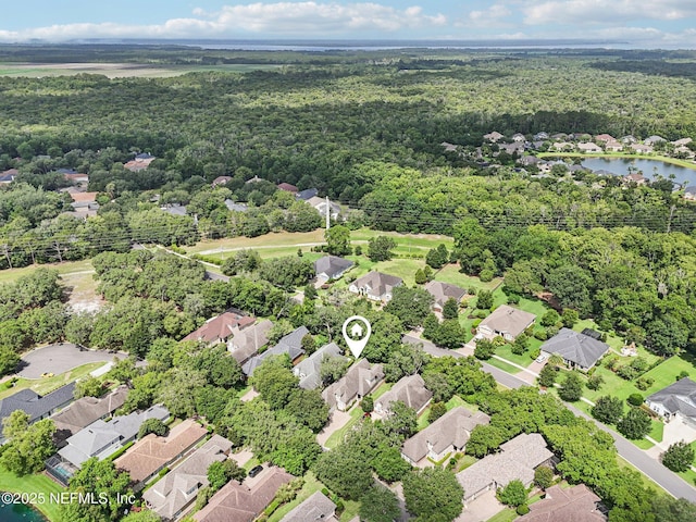 4640 Tuscan Wood Ct, Saint Augustine, FL 32092 - aerial perspective of suburban area with a heavily wooded area and a nearby body of water