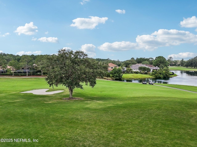 4640 Tuscan Wood Ct, Saint Augustine, FL 32092 - surrounding community with a lawn, a water view, and view of golf course