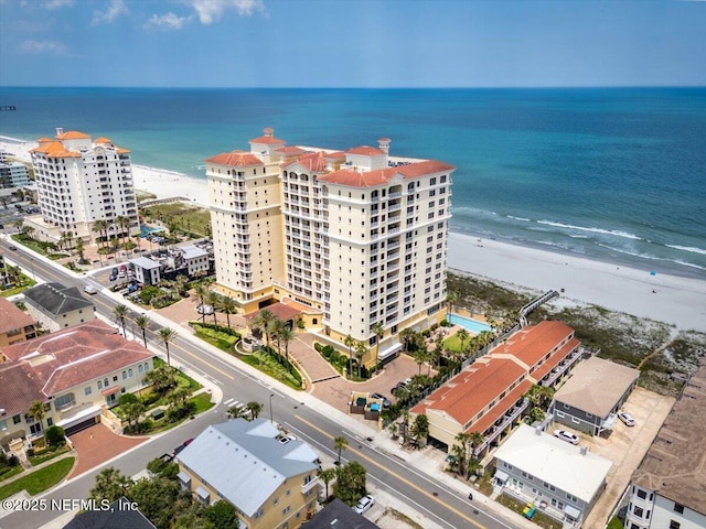 1031 1st St S Unit 1202, Jacksonville Beach, FL 32250 - drone / aerial view of waterfront with a beach and apartment complex / building