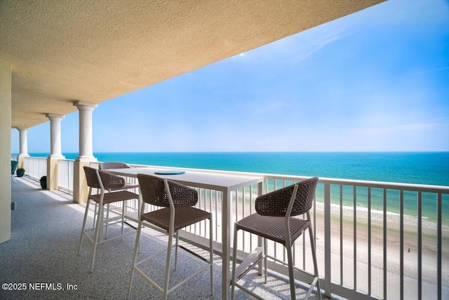 1031 1st St S Unit 1202, Jacksonville Beach, FL 32250 - balcony with view of water and beach