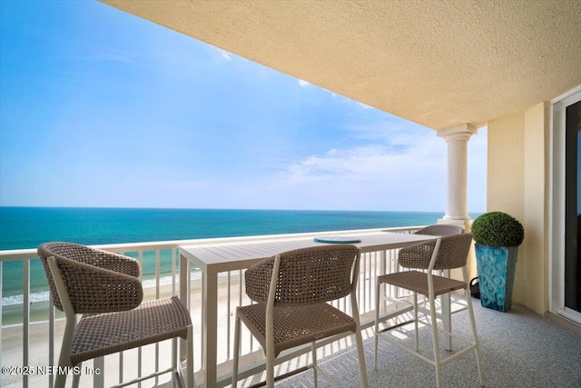 1031 1st St S Unit 1202, Jacksonville Beach, FL 32250 - balcony with view of water and beach