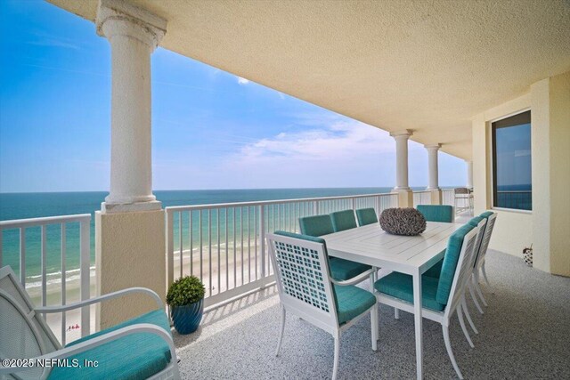 1031 1st St S Unit 1202, Jacksonville Beach, FL 32250 - balcony with view of water and beach