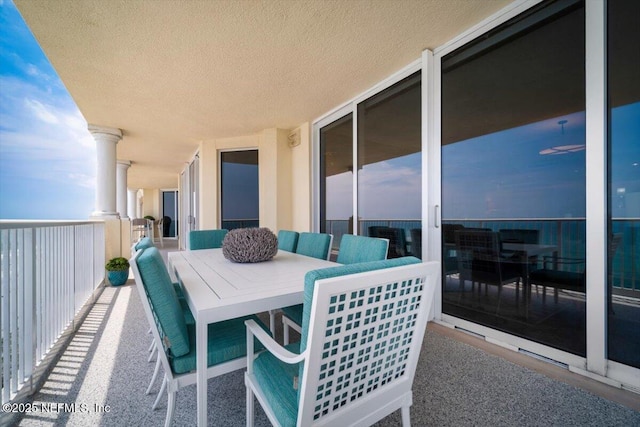 1031 1st St S Unit 1202, Jacksonville Beach, FL 32250 - balcony with outdoor dining space