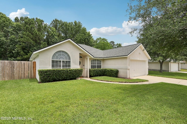 1260 Winding Brook Ct, Middleburg, FL 32068 - single story home with concrete driveway, a garage, stucco siding, and a shingled roof