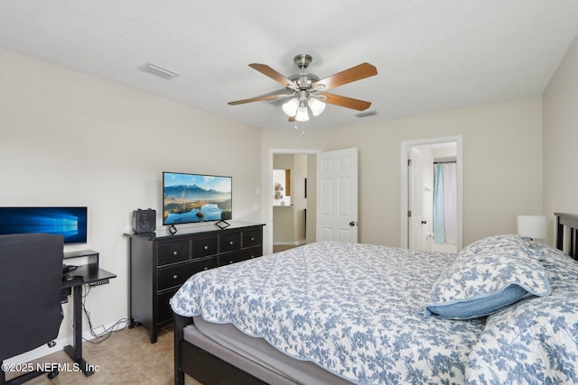 1260 Winding Brook Ct, Middleburg, FL 32068 - bedroom with ceiling fan and light tile patterned floors