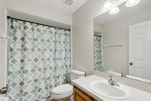 1260 Winding Brook Ct, Middleburg, FL 32068 - bathroom featuring vanity, toilet, and a shower with curtain