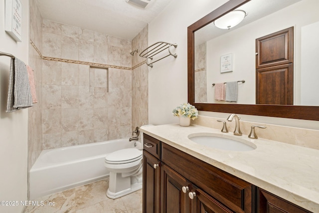 4580 Carolyn Cove Ln N, Jacksonville, FL 32258 - bathroom featuring vanity, washtub / shower combination, and toilet
