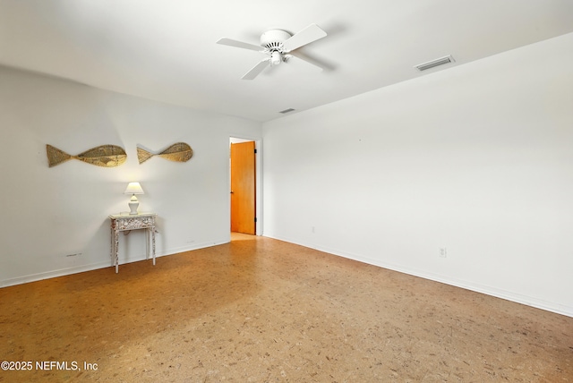 2605 S Ponte Vedra Blvd, Ponte Vedra Beach, FL 32082 - spare room with ceiling fan and baseboards