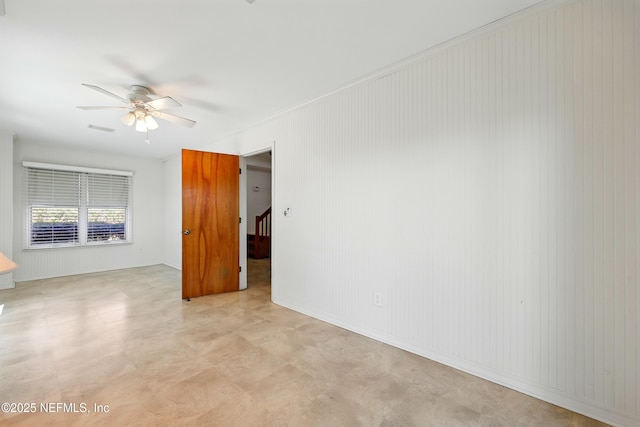 2605 S Ponte Vedra Blvd, Ponte Vedra Beach, FL 32082 - spare room featuring a ceiling fan and light floors