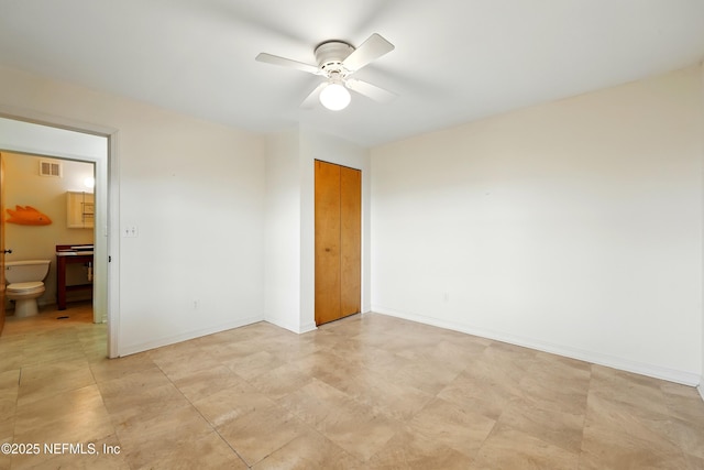 2605 S Ponte Vedra Blvd, Ponte Vedra Beach, FL 32082 - unfurnished bedroom with a closet, connected bathroom, and baseboards