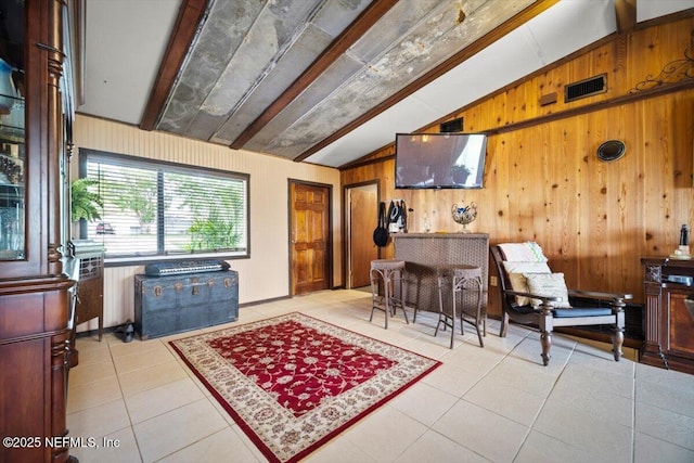 153 Jaffa Rd, Crescent City, FL 32112 - interior space featuring tile patterned flooring and wooden walls