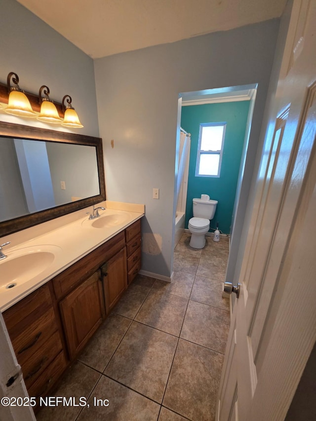 2 Bonita Dr, Ponte Vedra Beach, FL 32082 - full bathroom featuring double vanity, tile patterned flooring, and shower / tub combo