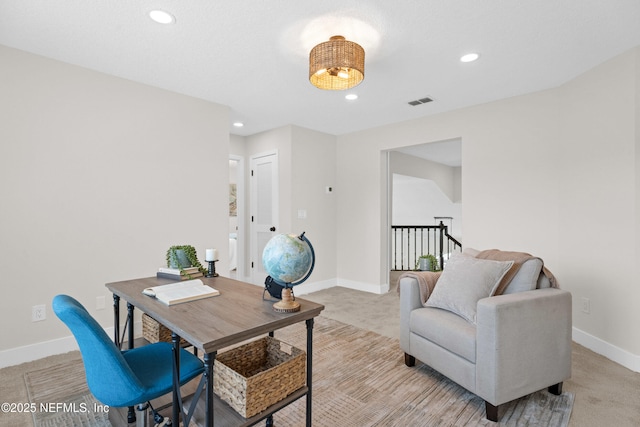1008 Durbin Parke Dr, Saint Johns, FL 32259 - office space with recessed lighting, light carpet, and baseboards
