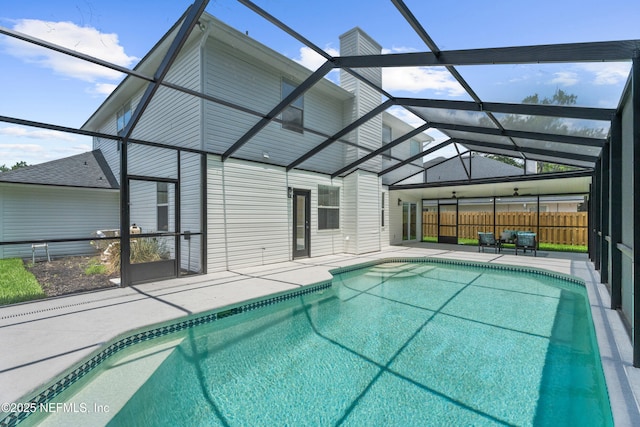 1008 Durbin Parke Dr, Saint Johns, FL 32259 - view of swimming pool featuring a patio area and glass enclosure