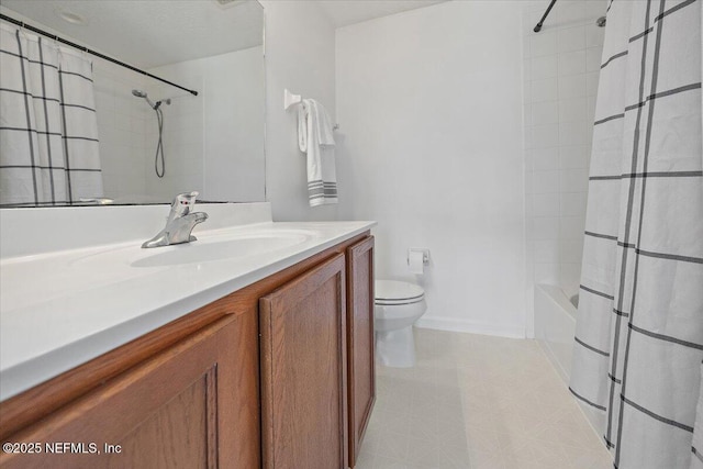 650 Drake Bay Ter, Saint Augustine, FL 32084 - full bath with vanity, bathtub / shower combination, toilet, tile patterned floors, and baseboards