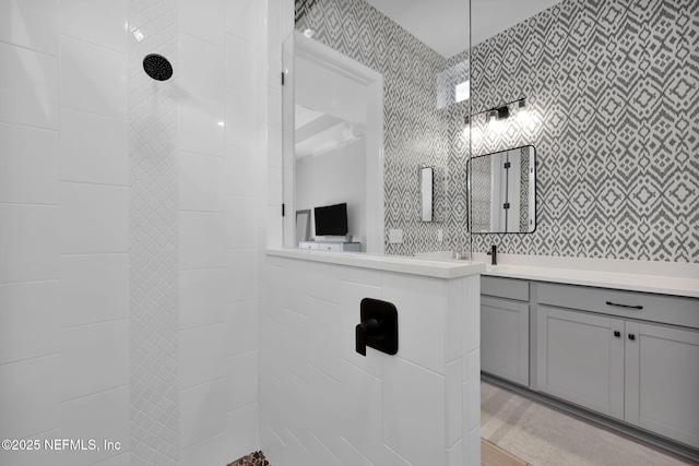 95 Farmers Branch Ave, Ponte Vedra, FL 32081 - bathroom featuring vanity and a tile shower