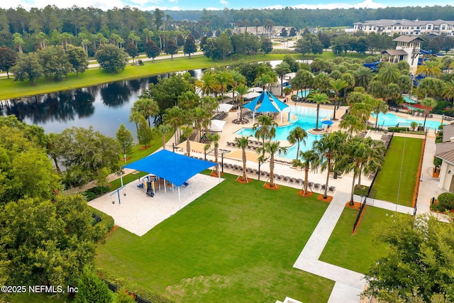 95 Farmers Branch Ave, Ponte Vedra, FL 32081 - bird's eye view of a pool area and a large body of water