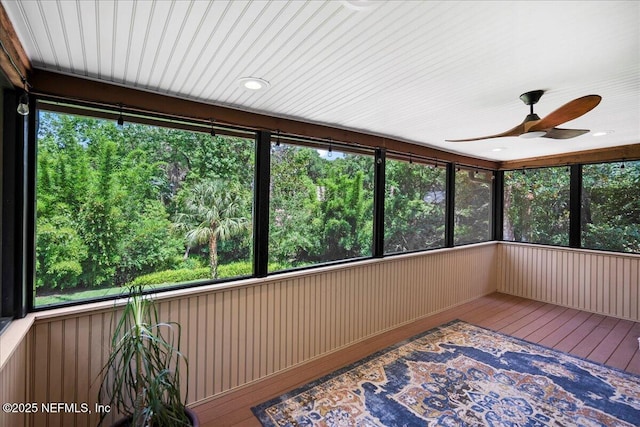 404 Camelia Trl, Saint Augustine, FL 32086 - unfurnished sunroom with a ceiling fan
