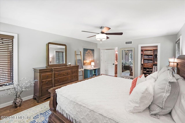 404 Camelia Trl, Saint Augustine, FL 32086 - bedroom featuring wood finished floors, baseboards, and ceiling fan