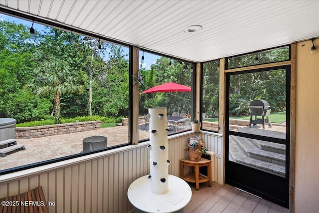 404 Camelia Trl, Saint Augustine, FL 32086 - sunroom with view of wooded area