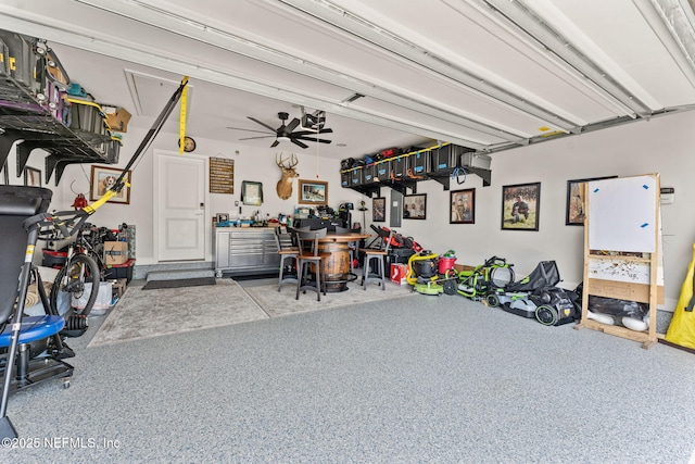 68 Cabana Dr, Ponte Vedra, FL 32081 - garage featuring ceiling fan