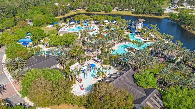 68 Cabana Dr, Ponte Vedra, FL 32081 - aerial view of property's location with a pool area and a nearby body of water
