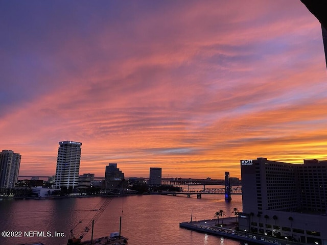 400 E Bay St Unit 1010, Jacksonville, FL 32202 - water view with nearby urban area and a notable bridge