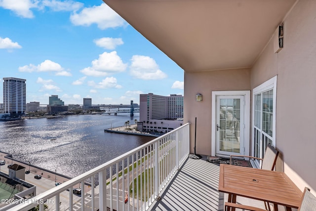 400 E Bay St Unit 1010, Jacksonville, FL 32202 - balcony with a water view and a city view