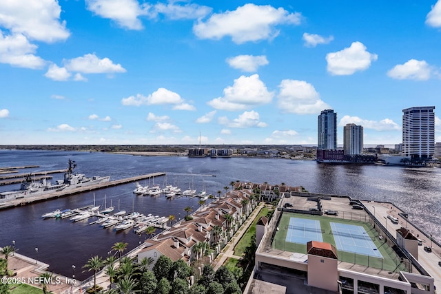 400 E Bay St Unit 1010, Jacksonville, FL 32202 - water view with a notable bridge and nearby urban area