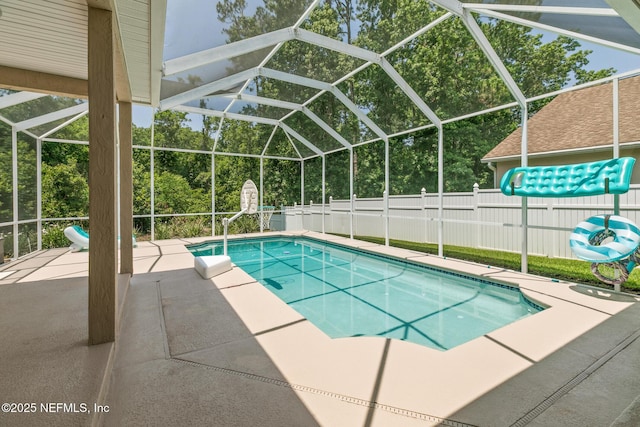 3820 Danforth Dr W, Jacksonville, FL 32224 - view of pool featuring a patio and glass enclosure