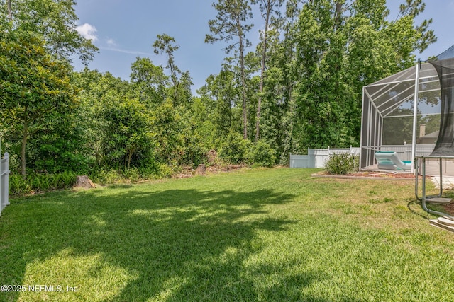 3820 Danforth Dr W, Jacksonville, FL 32224 - view of yard with a lanai