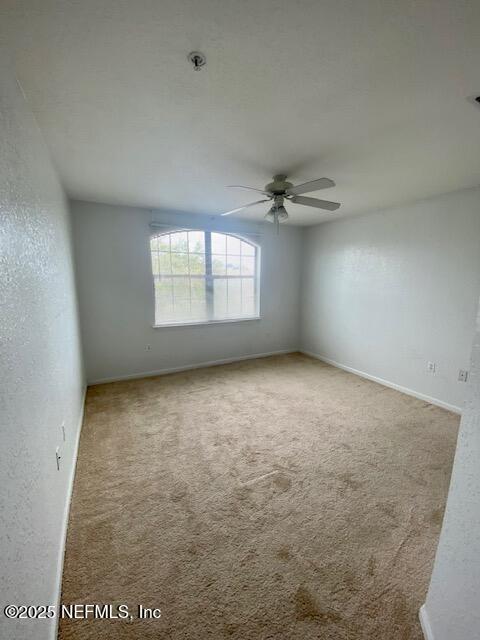 425 Timberwalk Ct Unit 1135, Ponte Vedra Beach, FL 32082 - unfurnished room with carpet, ceiling fan, a pendent fire sprinkler, and baseboards